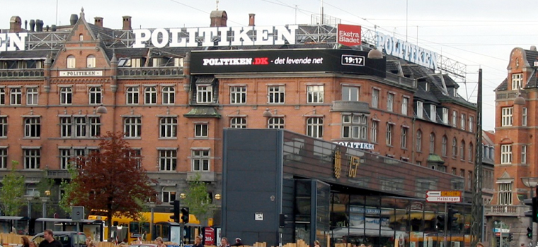 Politiken headquarters building in Copenhagen, Denmark.