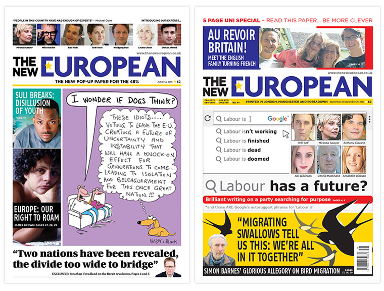 Not only was The New European unique in targeting its particular audience, it also was launched to test out Archant's "pop-up" publishing concept. Its success begs the question: Could this strategy be successful again with other target audiences?
