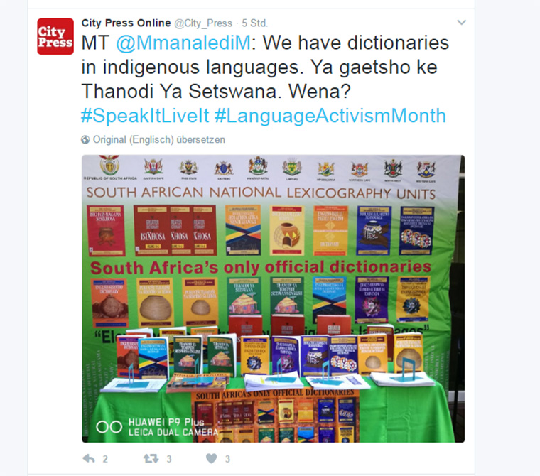 An example of the tweets City Press put out to encourage readers to respond.