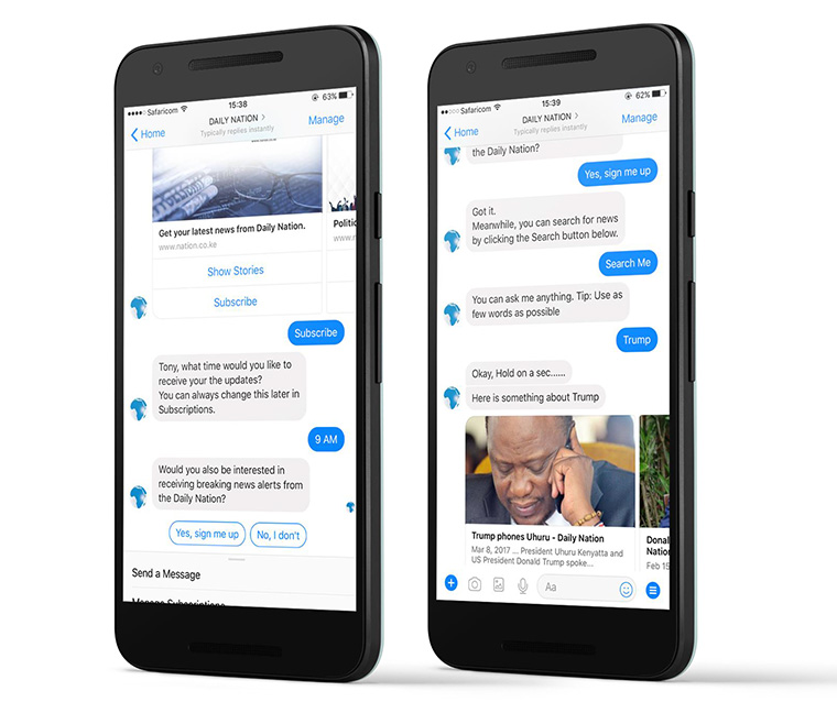The bot works seamlessly with Messenger on any device to make the experience nearly effortless for the user.