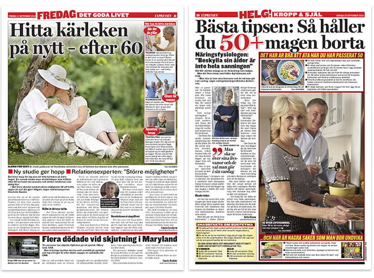 The Helg! print product performed so well among older female readers, Expressen increased the frequency from an occasional special weekend to three times every weekend.