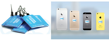 NFC key fobs and NRC stickers placed on phones help in advertising NTM's XTRABONUS buyer clubs fo Söderköping