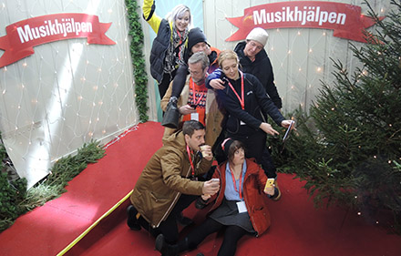 Musikhjälpen broadcast venue that aims to engage young people.