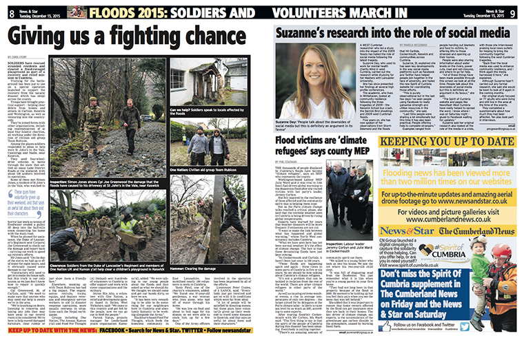A special print edition was distributed not just to cover the floods, but also in an effort to support flood-affected businesses, which received free advertising.