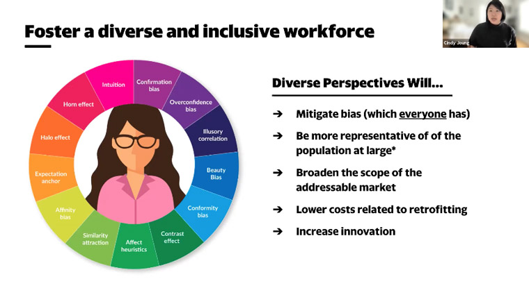 Product inclusion begins with fostering a diverse and inclusive workforce.