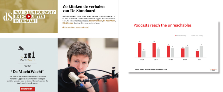 The report includes audience data about the audio platform.
