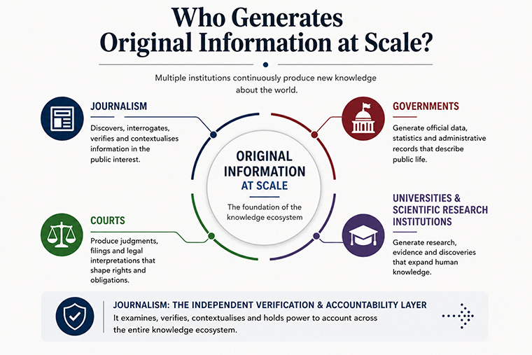 While not the only source of original information, journalism has a unique role.