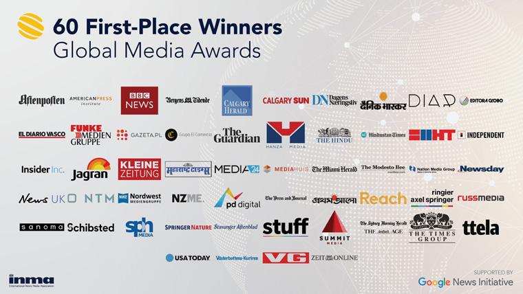 INMA awarded 60 first-place winners across 20 categories.
