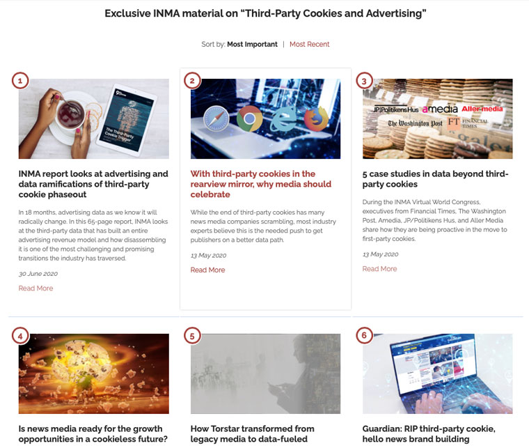 INMA Knows debuts with deep, curated dives into six topics, including Third-Party Cookies and Advertising.