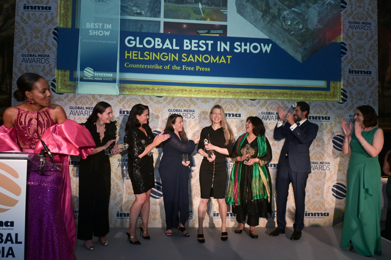 The awards dinner took place at London's Victoria & Albert Museum.
