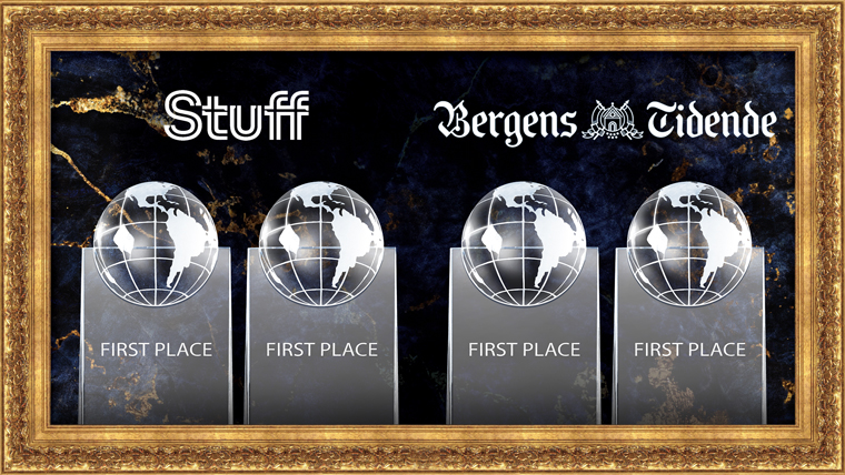 Bergens Tidende and Stuff each took home two first-place awards.