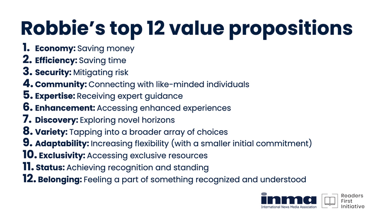 Robbie Kellman Baxter, author and subscription expert, shares the 12 value propositions that attract and retain members.
