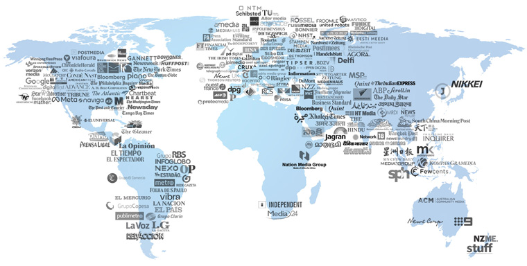 The INMA map, showing our 19,533+ members in 82 countries.