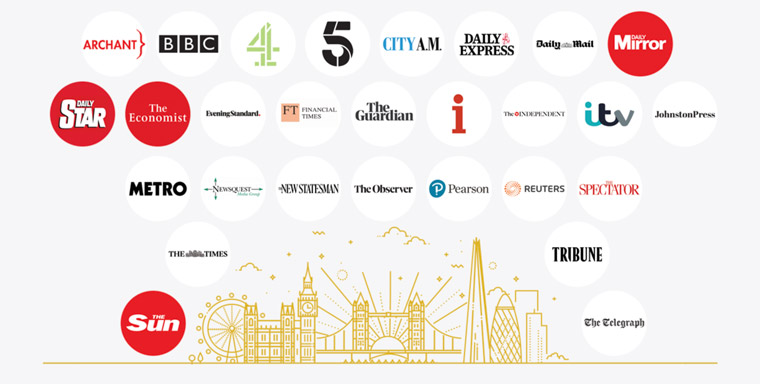 London is home to a number of varied news media companies.