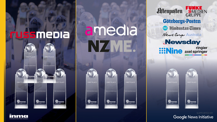 Russmedia won the most first-place awards with five, Amedia and NZME won three, and eight other media companies garnered two first-place trophies.