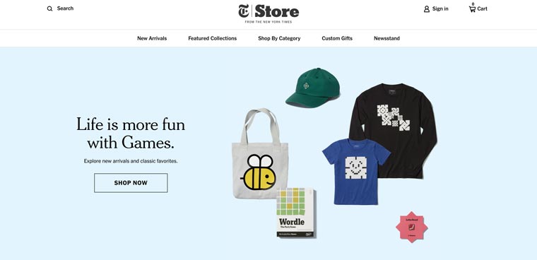 The New York Times was one of media's early e-commerce pioneers with its NYT Store.