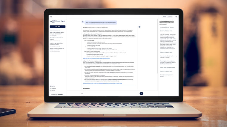 The new search engine is made up of 12 specialised micro-engines that work together to process, analyse, and understand INMA's proprietary content library.