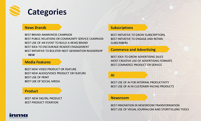 This year's Global Media Awards includes a new category: best initiative to bolster next-generation readership.