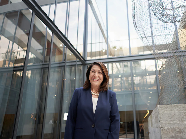 A Miami native, she makes history as Knight’s seventh president and the first woman to lead the foundation. | Gesi Schilling for Knight Foundation.