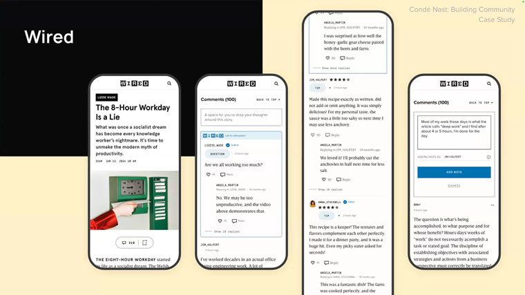To encourage reader engagement on its platform, Wired's commenting features needed to accommodate news-driven discourse.