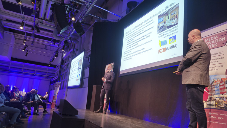 Mads Brandstrup (left), CEO of Danske Medier in Denmark, and Thomas Mattsson, senior advisor at Bonnier News, made the announcement in Copenhagen on Wednesday.