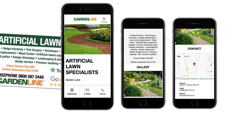 It is possible to create landing pages from the derived data when creating the creative directly loaded in an overlay on the publisher page.