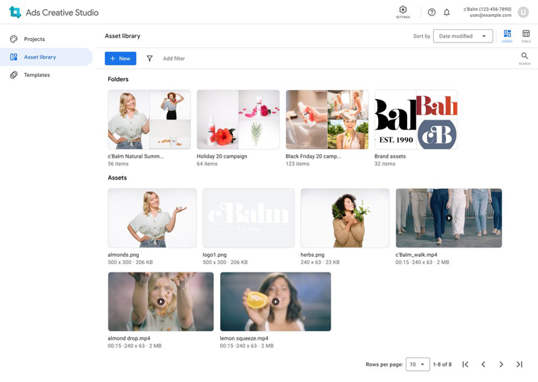 The Ad Creative Studio offers templates for dynamic ads.