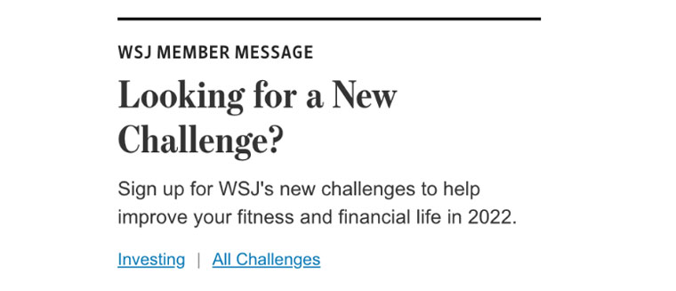 This e-mail with a call-to-action plus the option to learn more about its challenges was a success.
