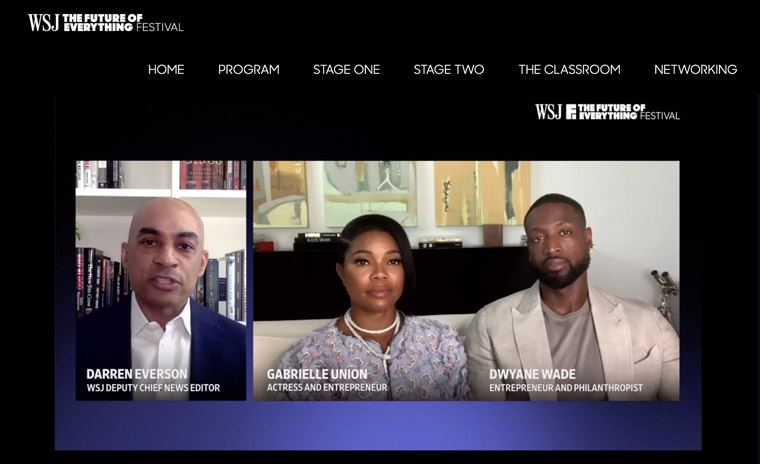 The Championing Change session was moderated by Darren Everson and featured Gabrielle Union and Dwyane Wade.