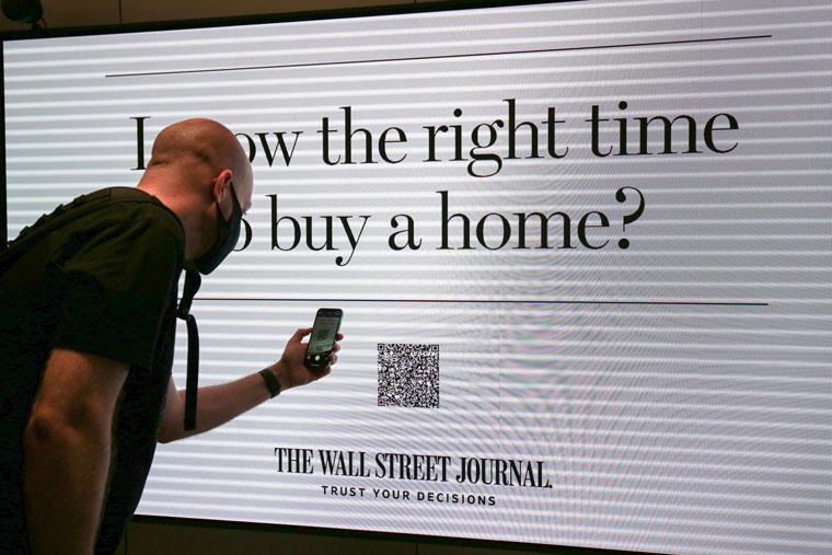 QR codes drove people toward articles that had been made free to read while traveling.