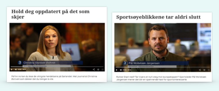 Fædrelandsvennen’s new landing pages have several features focused on editorial content instead of access and discounts.