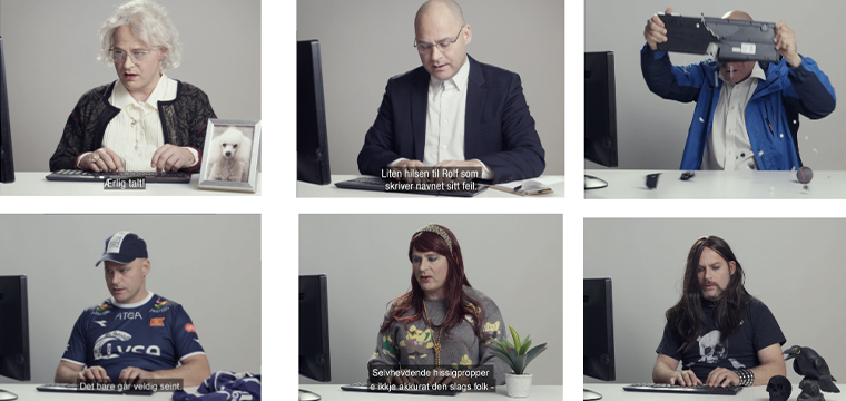 Stavanger Aftenblad created a comment campaign featuring a comedian playing several different personas.