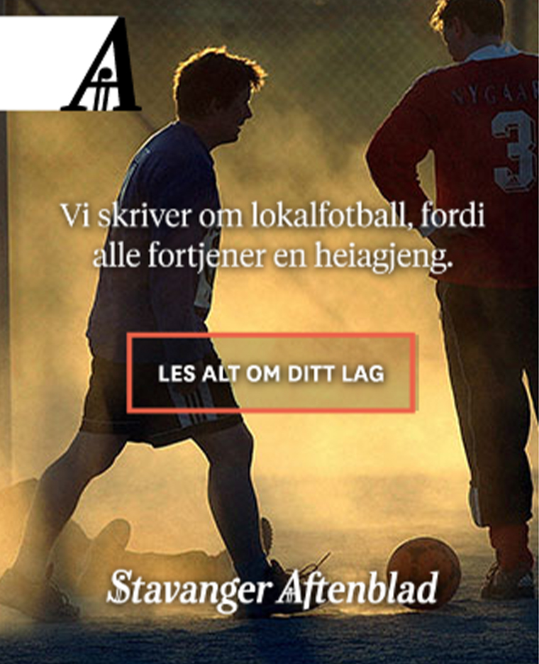 Visitors in phase 1 saw an editorial page about a local soccer team.