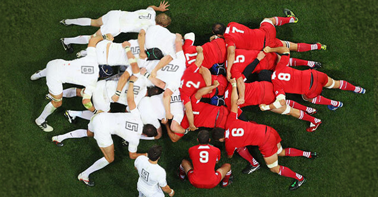 The rugby term "scrum" can also be applied to the publishing industry.