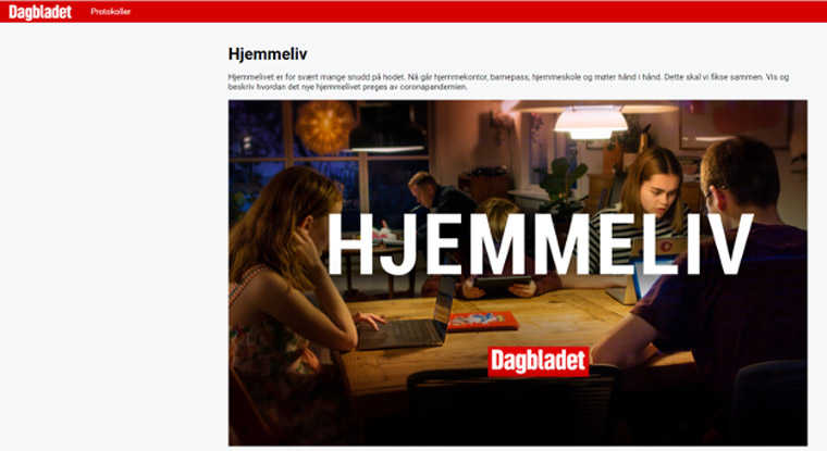 Dagbladet also developed its own service where Norwegians could share their private pictures from home life during the coronavirus pandemic.