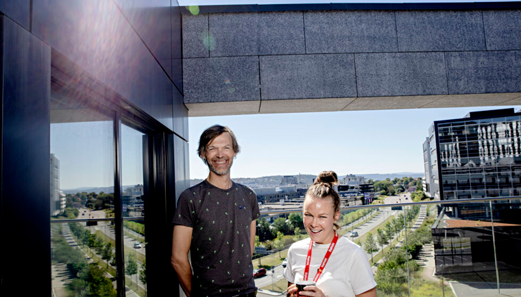 Head of development at Dagbladet, Martine Lunder Brenne, and head of local journalism, John Rasmussen.