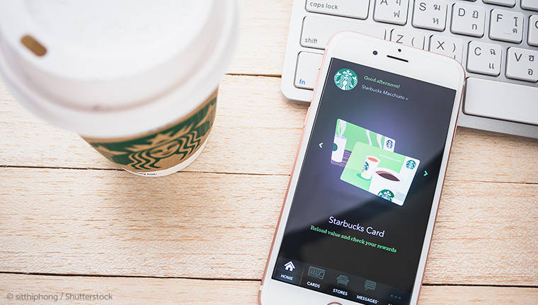 Starbucks fosters customer loyalty by making it simple to manage all consumer transactions in a single location.
