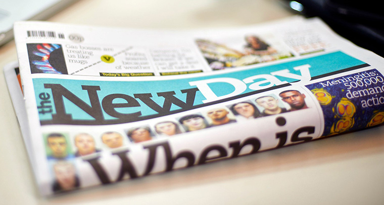 The New Day, a print-only publication, launched without a digital presence.