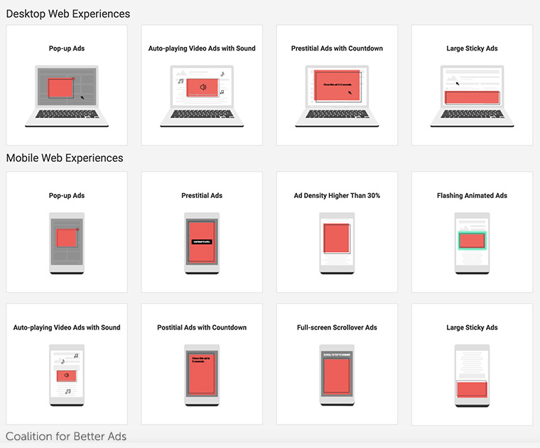 Google is actively starting to block certain types of online ads.