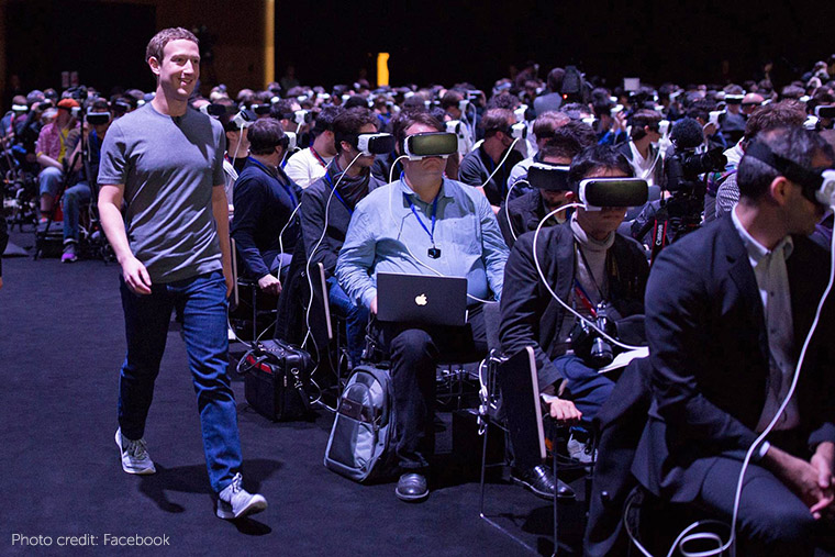 Virtual reality, a technology touted by Facebook's Mark Zuckerberg, was a hot topic at the Mobile World Congress this year.