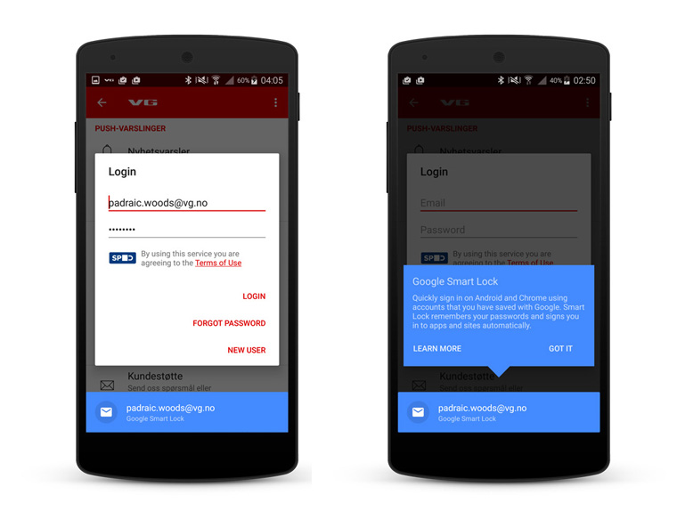 Both Google and Apple are providing seamless log-in tools.