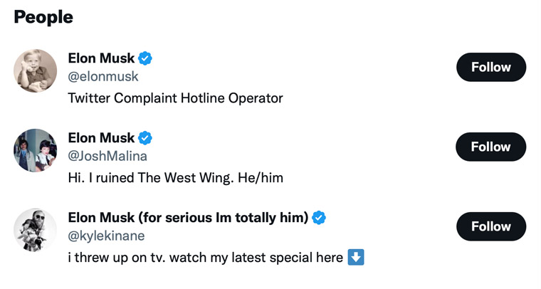Parody accounts impersonating Elon Musk recently flooded Twitter, causing Musk to ban and suspend them. 