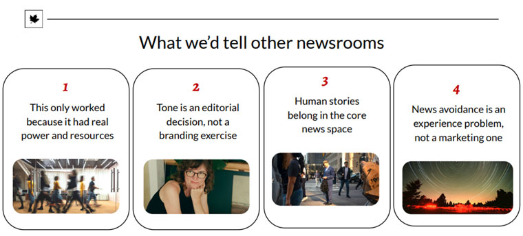 From a presentation by Globe and Mail executive editor Angela Pacienza.