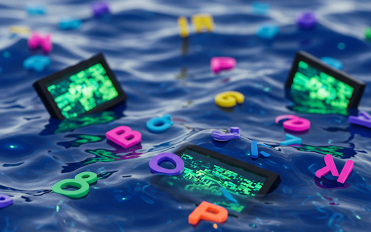 Google Gemini AI image representing liquid content.