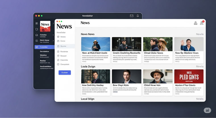 Google Gemini AI image of a newsletter page.