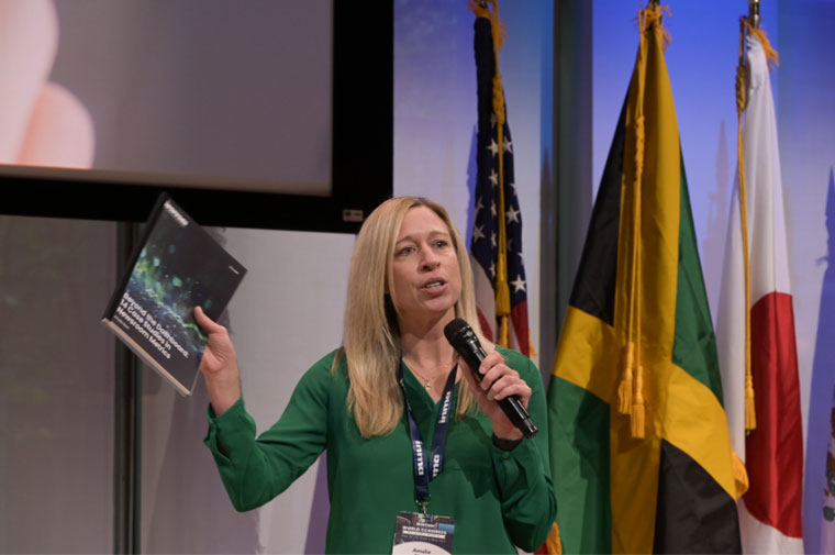 The author with her report at INMA’s World Congress.