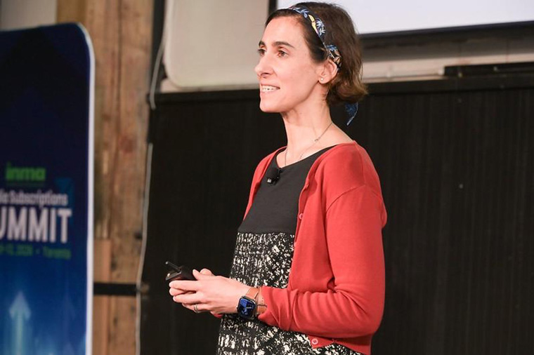 Immediate Media Managing Director Jess Burney at the recent INMA Media Subscriptions Summit.