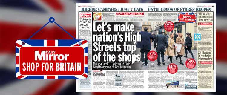 The Daily Mirror encouraged people to shop locally. Photo courtesy: Newsworks | Daily Mirror
