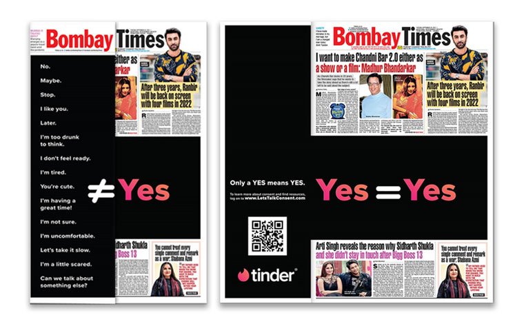Tinder used context in its printed consent innovation.