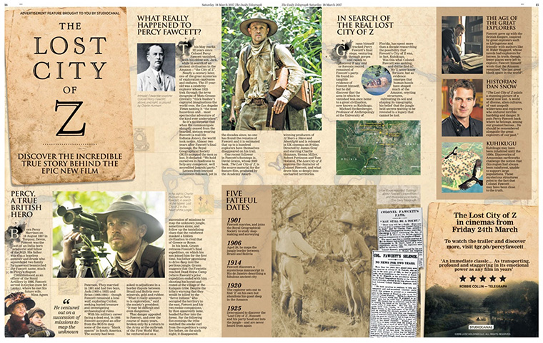 The Lost City of Z spread easily caught readers’ eyes.